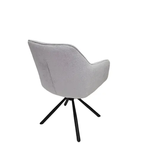 Armlehnstuhl MARLE - drehbar, Stoff, Silberfarben