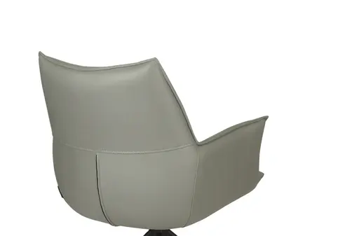 Armlehnstuhl MAKANA - drehbar, Stoff, Hellgrau