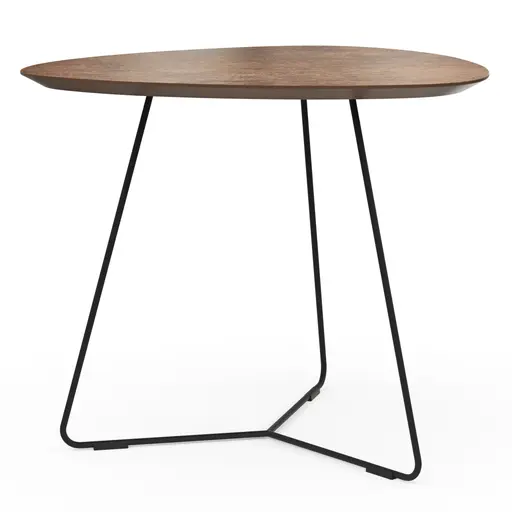 Ecktisch Fano - LBH ca. 59x50x50 cm, HPL Bronzefarben