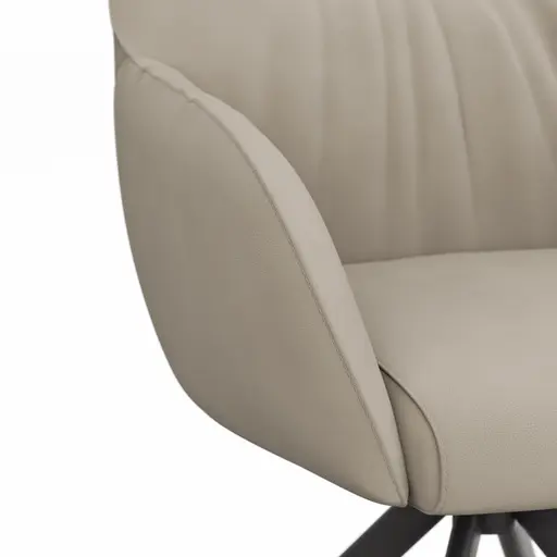 Armlehnstuhl Noli - drehbar, Leder, Limone