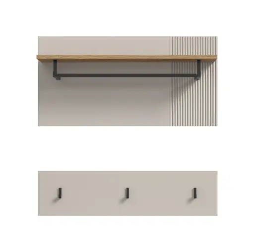 Garderobenpaneele - B ca. 80 cm, Kaschmir, Evoke Eiche Nachbildung