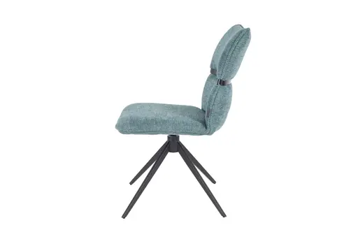 Stuhl MARJA - drehbar, Stoff, Türkis