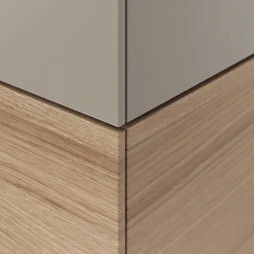 Drehtürenschrank Matera - BHT ca. 251x235x60 cm, Lack Matt, Kaschmir, Eiche, Milk