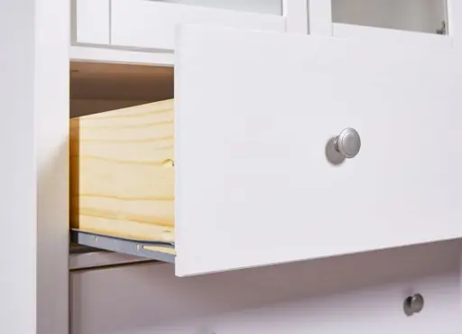 Vitrine - B ca. 82 cm, Weiß