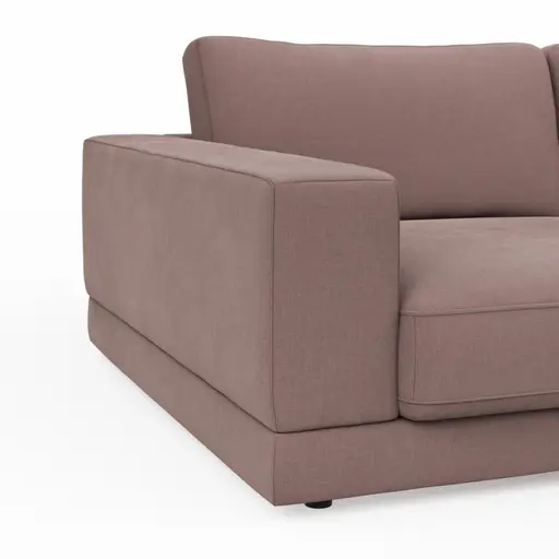 Megasofa Juni Lounge - B ca. 252 cm, Stoff, Rosé