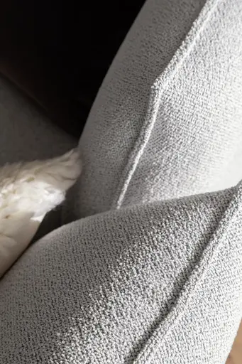 Ecksofa Motone - 2,5-Sitzer mit Ecke rechts, Stoff, Hellgrau