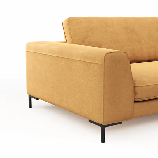 Ecksofa Solano - 1,75-Sitzer mit Longchair Rechts, Stoff, Mango