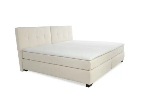 Boxspringbett JILA- Ligefläche ca. 240x200 cm, Stoff, Beige