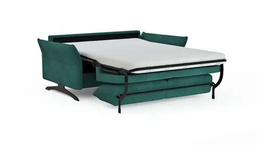 Sofa Melida - 2,5-Sitzer inkl. Schlaffunktion, Stoff, Smaragd