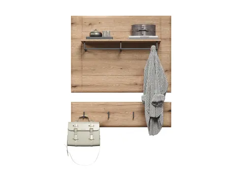 Garderobenpaneel - B ca. 91 cm, Eiche Evoke Nachbildung