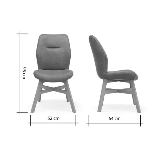 Stuhl Dalyan - Stoff, Grau