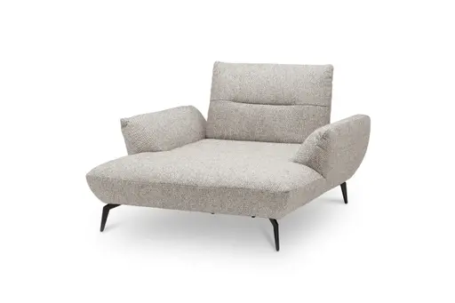 Sessel PAYTON - Loveseat, Stoff, Silbergrau