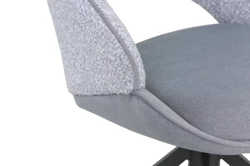 Stuhl MERIEM - drehbar, Stoff, Grau