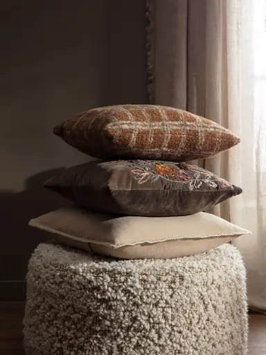 Deko-Kissen - BL ca. 45x45 cm, Braun/Grau