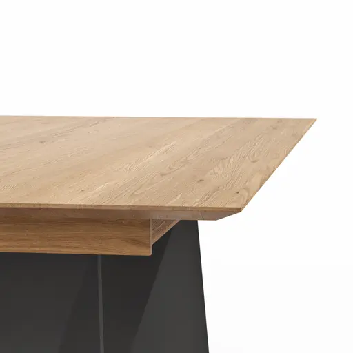 Esstisch 3100 - LB ca. 200x100 cm, beiseitig ausziehbar, Asteiche massiv, Geölt