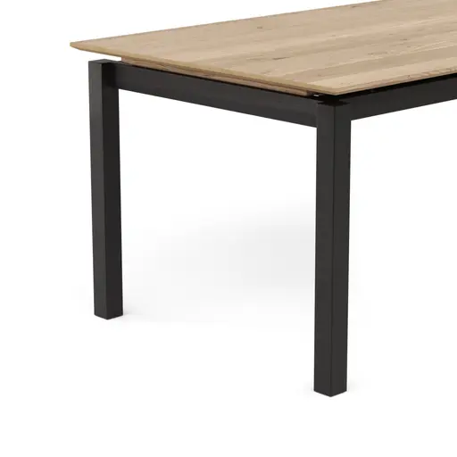 Esstisch Rushmore - ausziehbar, LB ca. 180x100 cm, Eiche massiv, bianco geölt