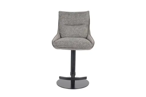 Barhocker MANDY - höhenverstellbar, Stoff, Graubeige