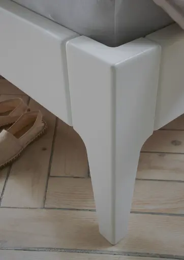 Bettgestell 1660 - Liegefläche ca. 180x200 cm, Kiefer massiv, Weiß