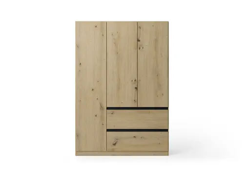 Drehtürenschrank RASA- B ca. 136 cm, Eiche  Dekor