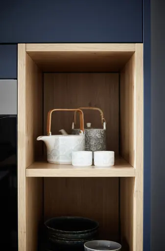 Küchenzeile 54.160 CO 6 521, Lack tiefblau samtmatt,