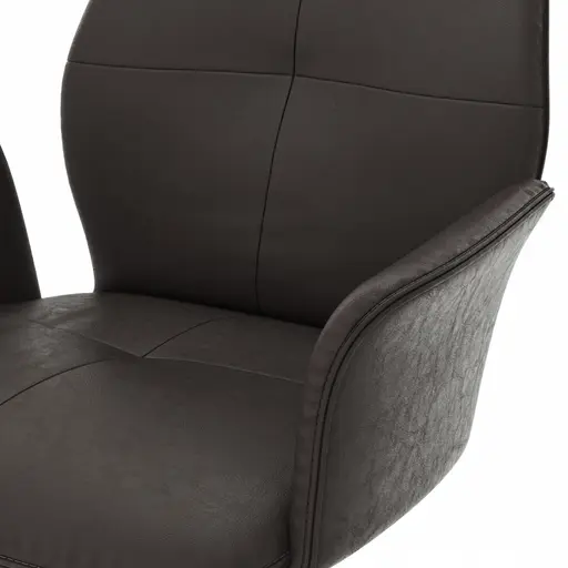 Armlehnstuhl Dinner - drehbar, Stoff, Graphit