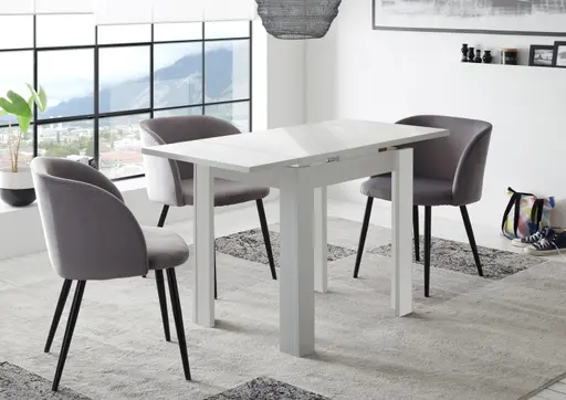 Esstisch - ausziehbar, LB ca. 80x60 cm, Weiß