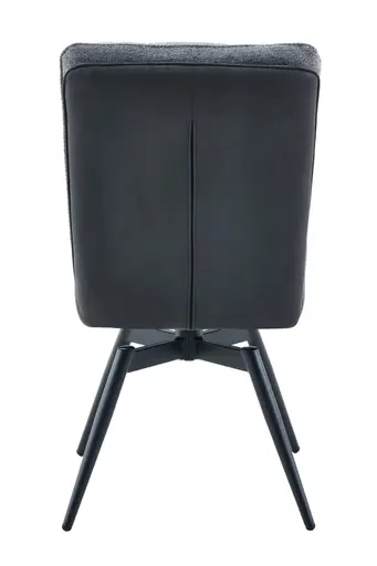 Stuhl - drehbar, Stoff, Dunkelgrau, Vintage Anthrazit