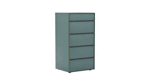 Kommode Loretto - BHT ca. 60x115x53 cm, Lack matt, Salbeigrün