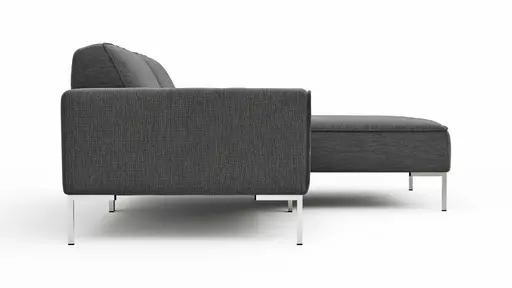 Ecksofa Morten - 1,5-Sitzer, Longchair rechts, Stoff, Grau-Beige