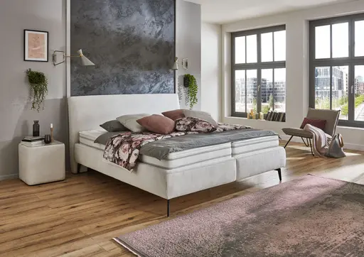 Polsterbett - Liegefläche ca. 180x200 cm, Feincord, Natur