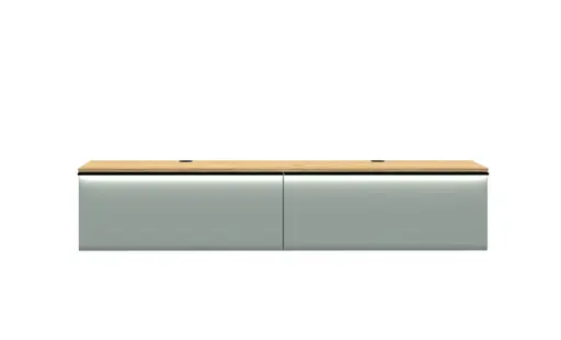 Hängeelement - mit Beleuchtung, B ca. 174 cm, Schilfgrün, Gustavson Oak Nachbildung