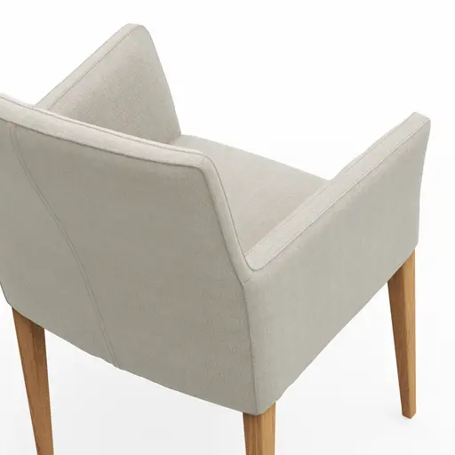 Armlehnstuhl Cosyra - Stoff, Natur