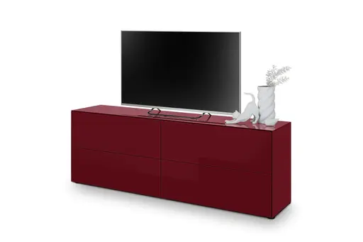 Lowboard - B ca. 181 cm, Bordeauxrot