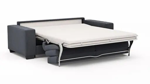 Sofa Nuoro - 3-Sitzer inkl. Schlaffunktion, Stoff, Eisblau