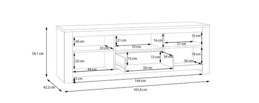 TV-Board FARES- Eiche Dekor