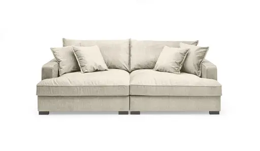 Megasofa - 2,5-Sitzer, Stoff, Creme