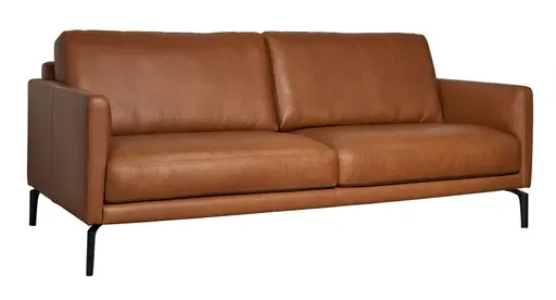 Sofa Cuneo - 2,5-Sitzer, Leder, Cognac