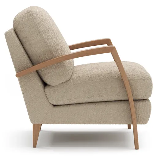 Sessel Karasu - Chic, Stoff, Natur