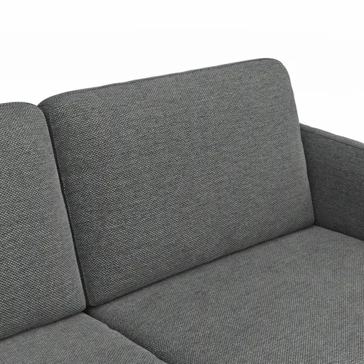 Ecksofa  Enna - Ecke links, 3-Sitzer, Sitzvorzug (motorisch), Stoff, Anthrazit