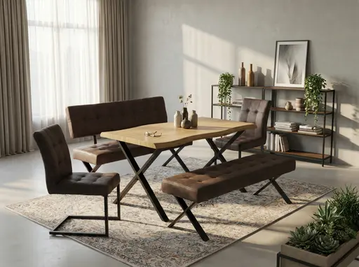 Sitzbank - Stoff, Vintage Braun