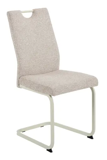 Freischwinger - Stoff, Creme