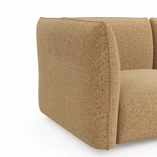 Sofa Motone - 3-Sitzer, Stoff, Kurkuma