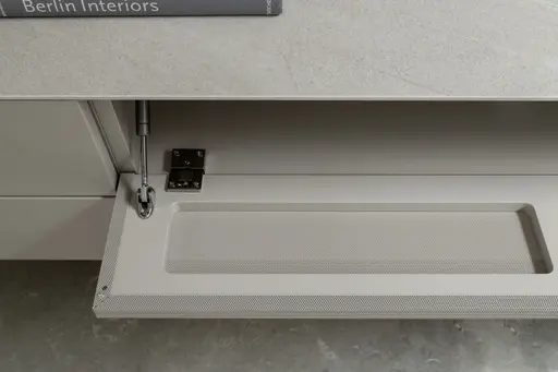 Wohnwand 3900 - Hängend, Lack matt, Kaschmir, Helles Rosa