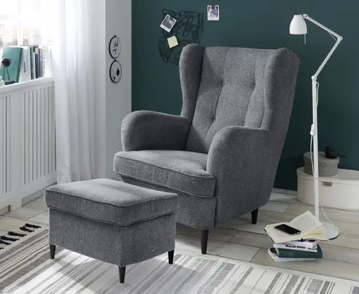 Sessel - Webstoff, Anthrazit