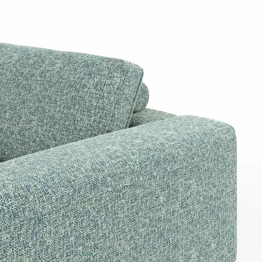 Ecksofa Solano - Longchair Links mit 1,75-Sitzer, Stoff, Hellblau