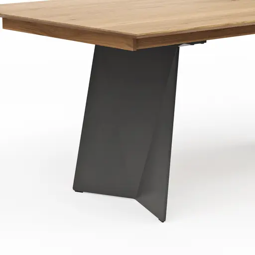 Esstisch 3100 - LB ca. 200x100 cm, beiseitig ausziehbar, Asteiche massiv, Geölt