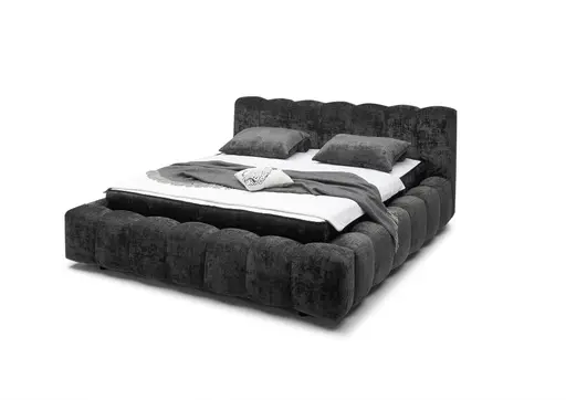 Polstergestell- Liegefläche ca. 180x200 cm, Stoff, Schwarz