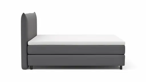 Boxspringbett Hatu - Liegefläche ca. 180x200 cm, Stoff, Anthrazit