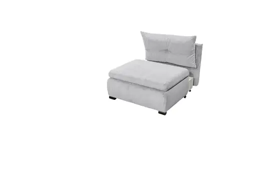 Schlafsofa - 1-Sitzer inkl. Schlaffunktion, Stoff, Hellgrau