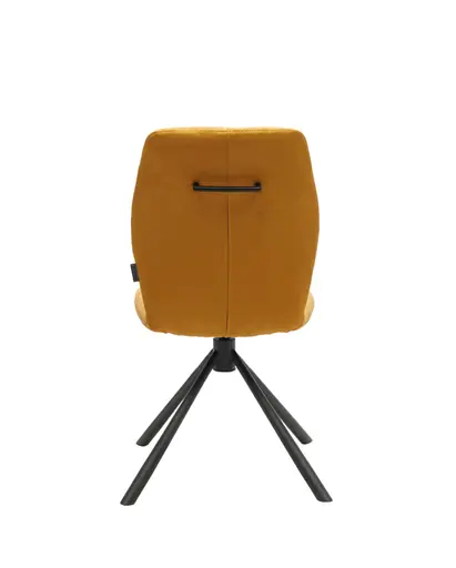 Stuhl MANOA - drehbar, Stoff, Senfgelb